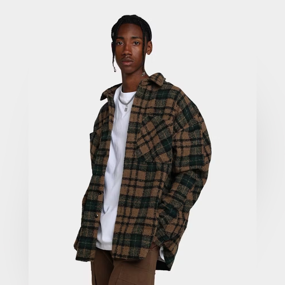 MNML Loose Woven Flannel Shirt